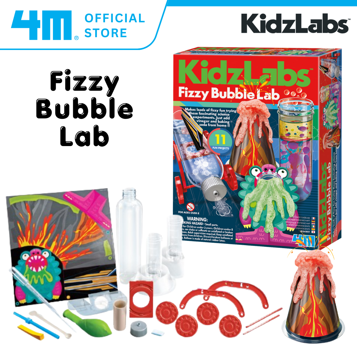 4M Steam Education Toys - KidzLabs / Fizzy Bubble Lab