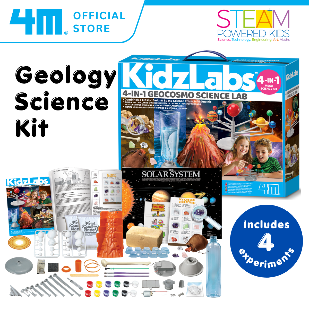 [NEW ARRIVAL] 4M KidzLabs / 4-in-1 GEOCOSMO Science Lab - STEAM Education Toys