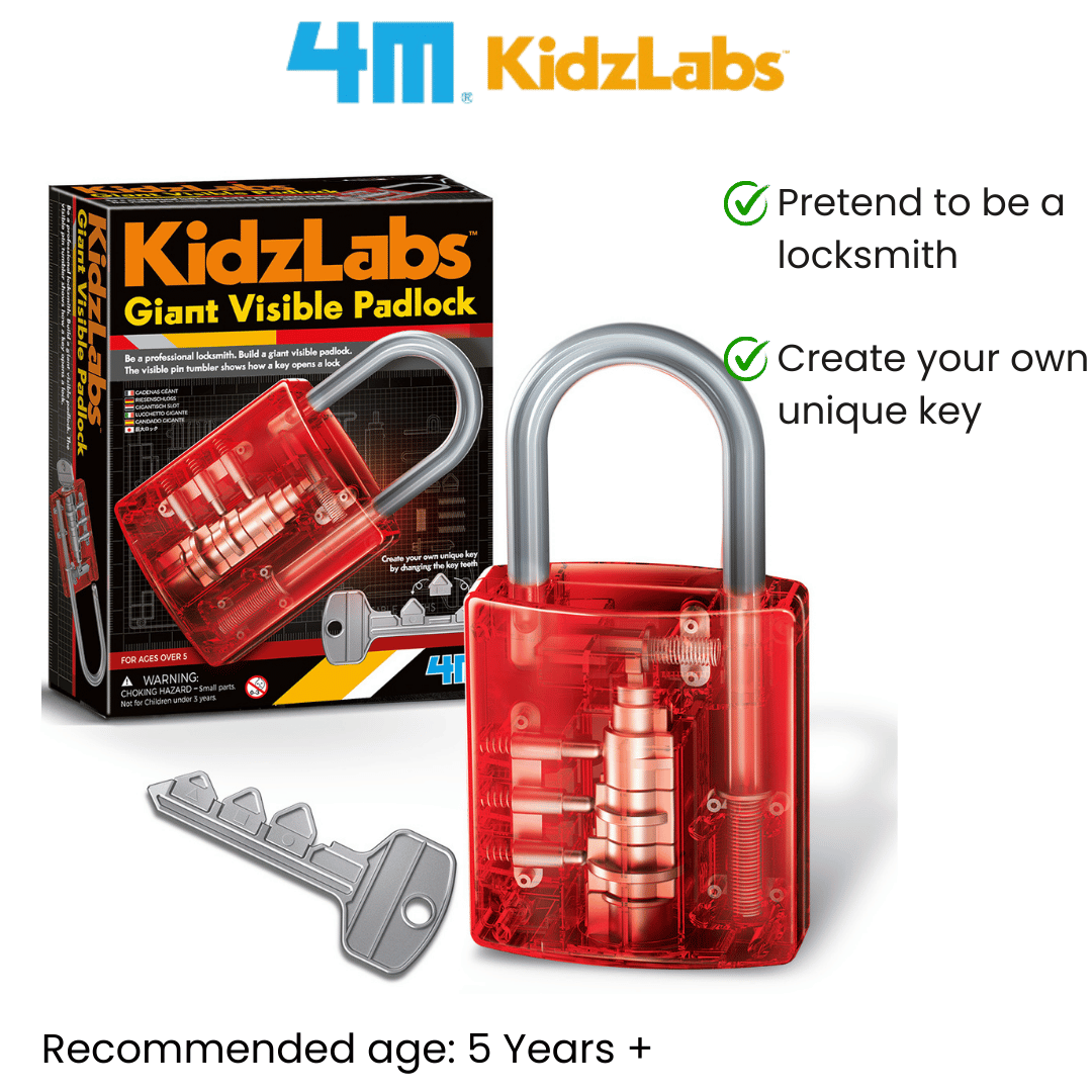 4M Steam Education Toys - KidzLabs / Giant Visible Padlock