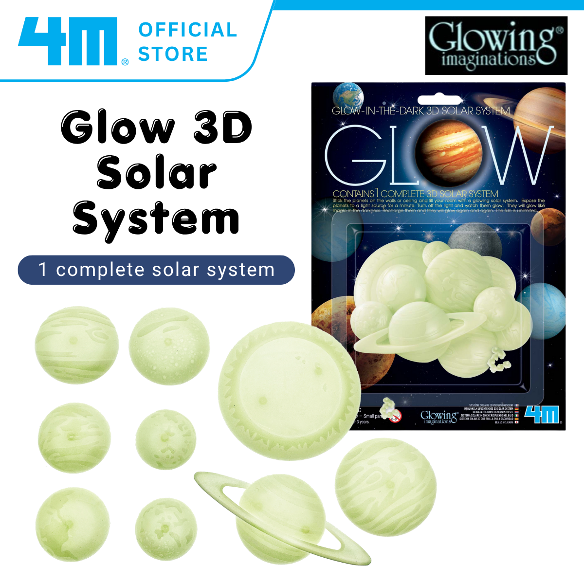 4M Glow In The Dark / Glow 3D Solar System