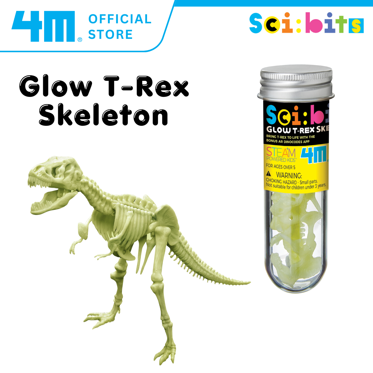 4M Sci:Bits / Glow T-Rex Skeleton