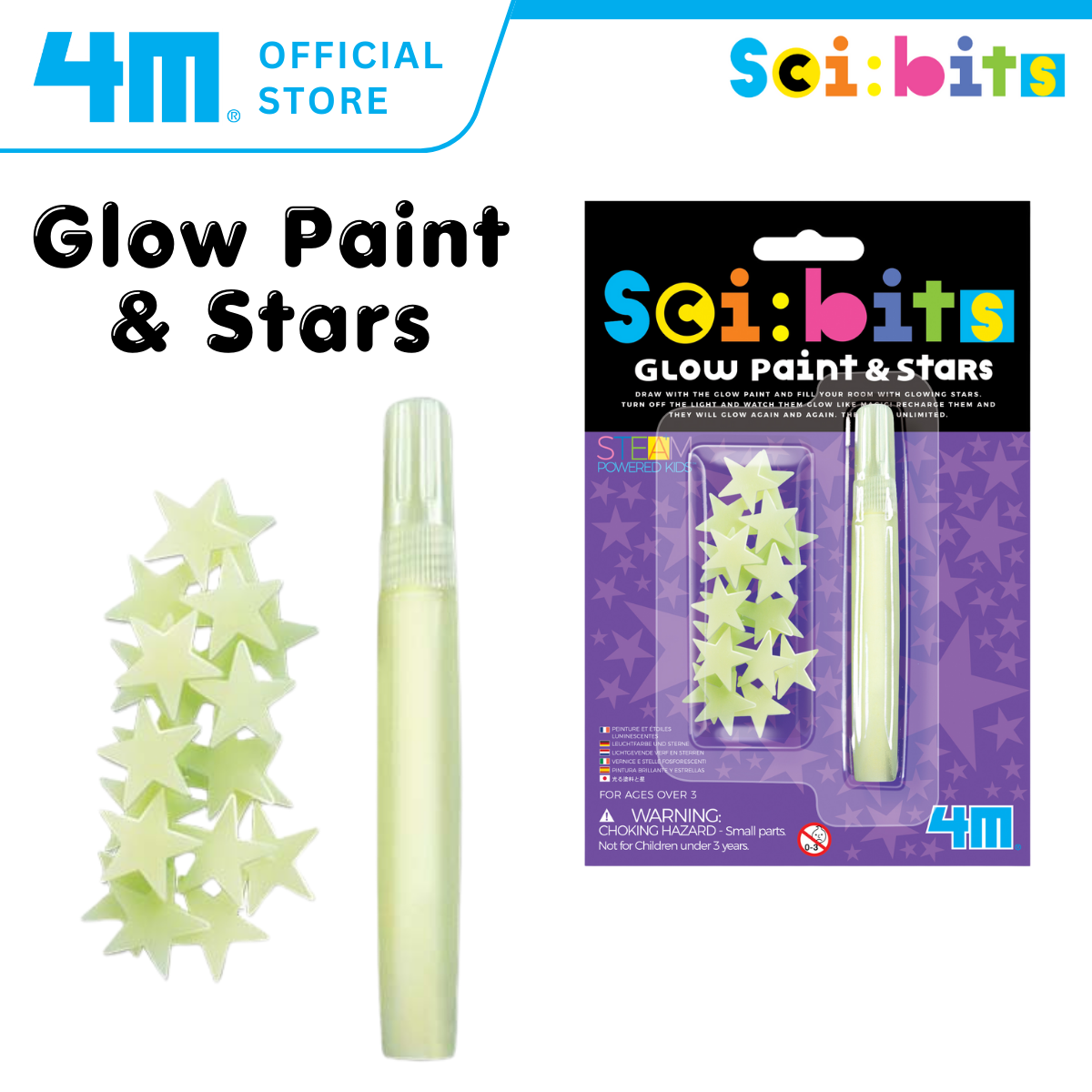 4M Sci:Bits / Glow Paint & Stars