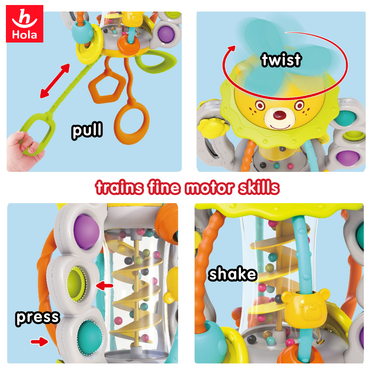 Hola Shake & Pull Busy Ball