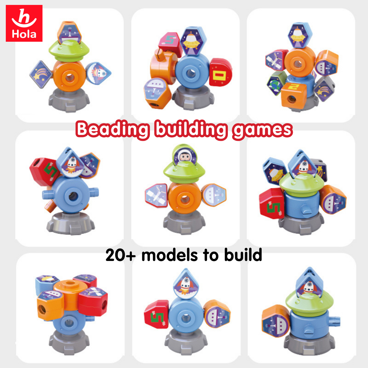 Hola Magic Toy Spaceship Shape Sorter Building Set