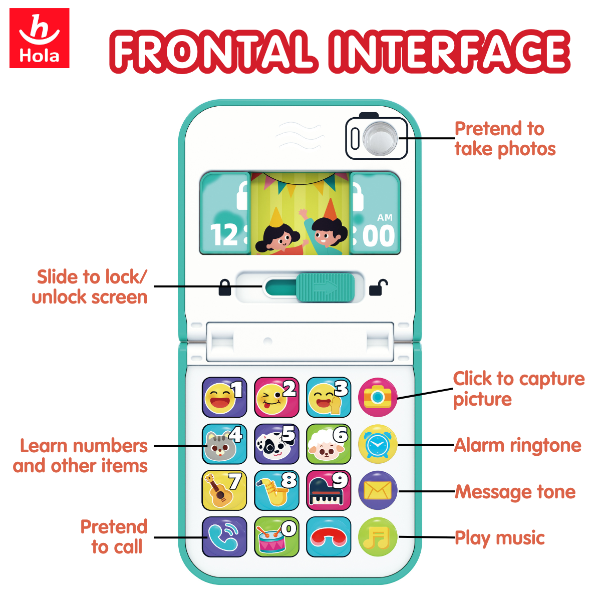 Hola Foldable & Slide Baby Phone