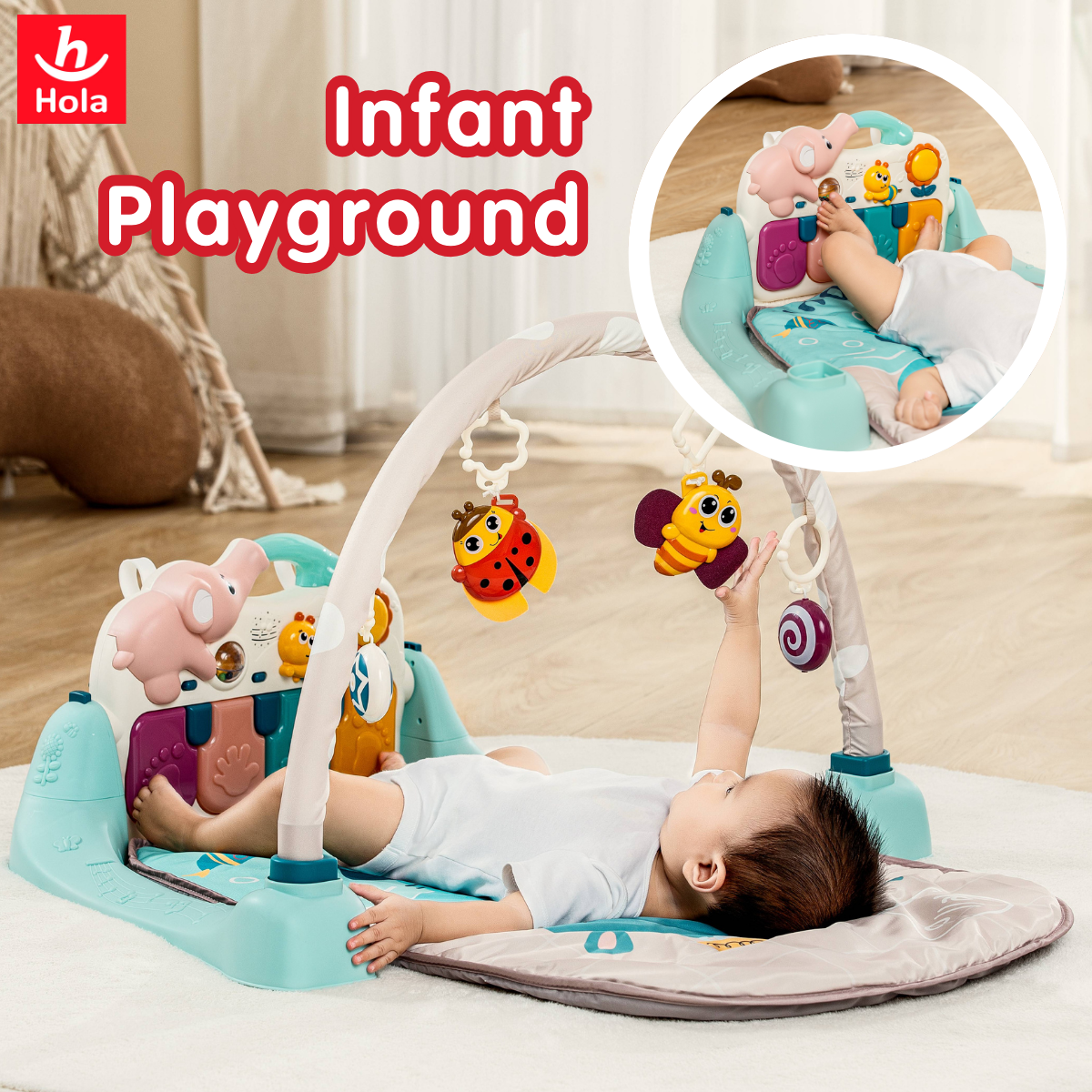 Hola 4-in-1 Design Musical Activity Play Mat