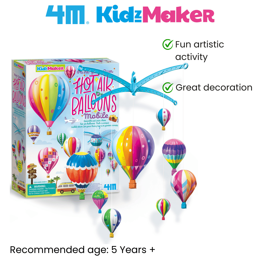 4M KidzMaker - Paint Your Own Hot Air Balloons Mobile