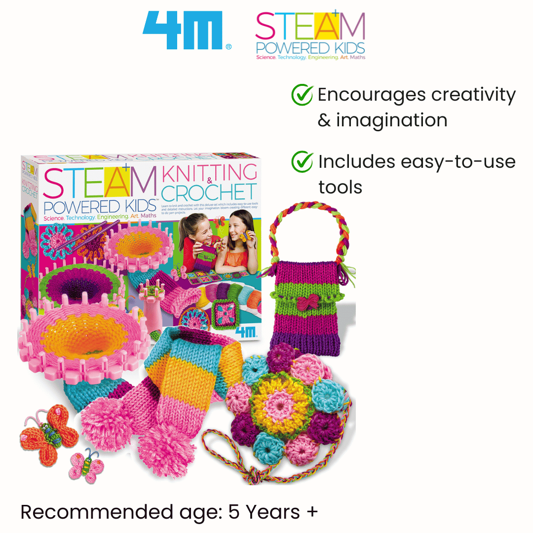 [NEW ARRIVAL] 4M STEAM Deluxe / Knitting & Crochet - STEAM Education Toys