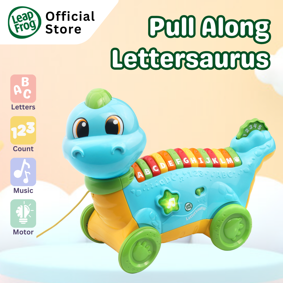LeapFrog Lettersaurus Pull Along Phonics Toy