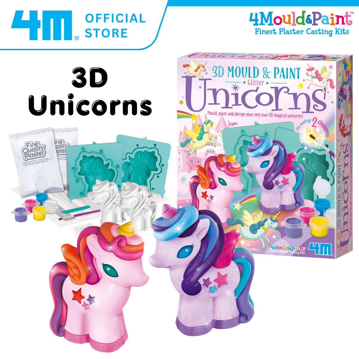 4M 3D Mould & Paint / Glitter Unicorns