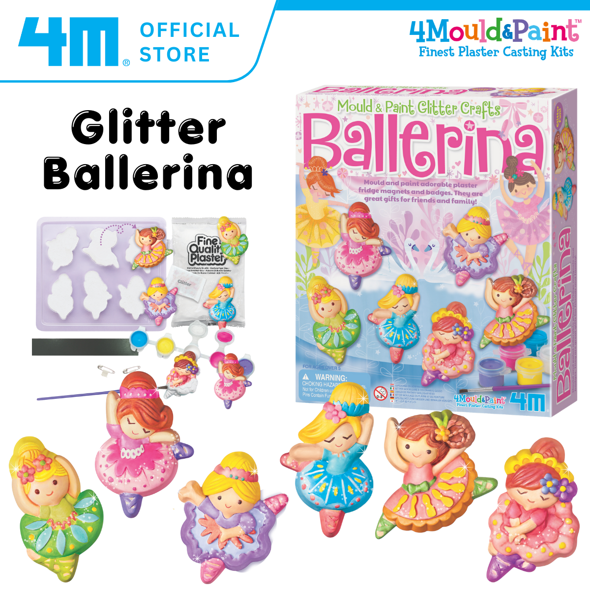 4M Mould & Paint / Glitter Ballerina