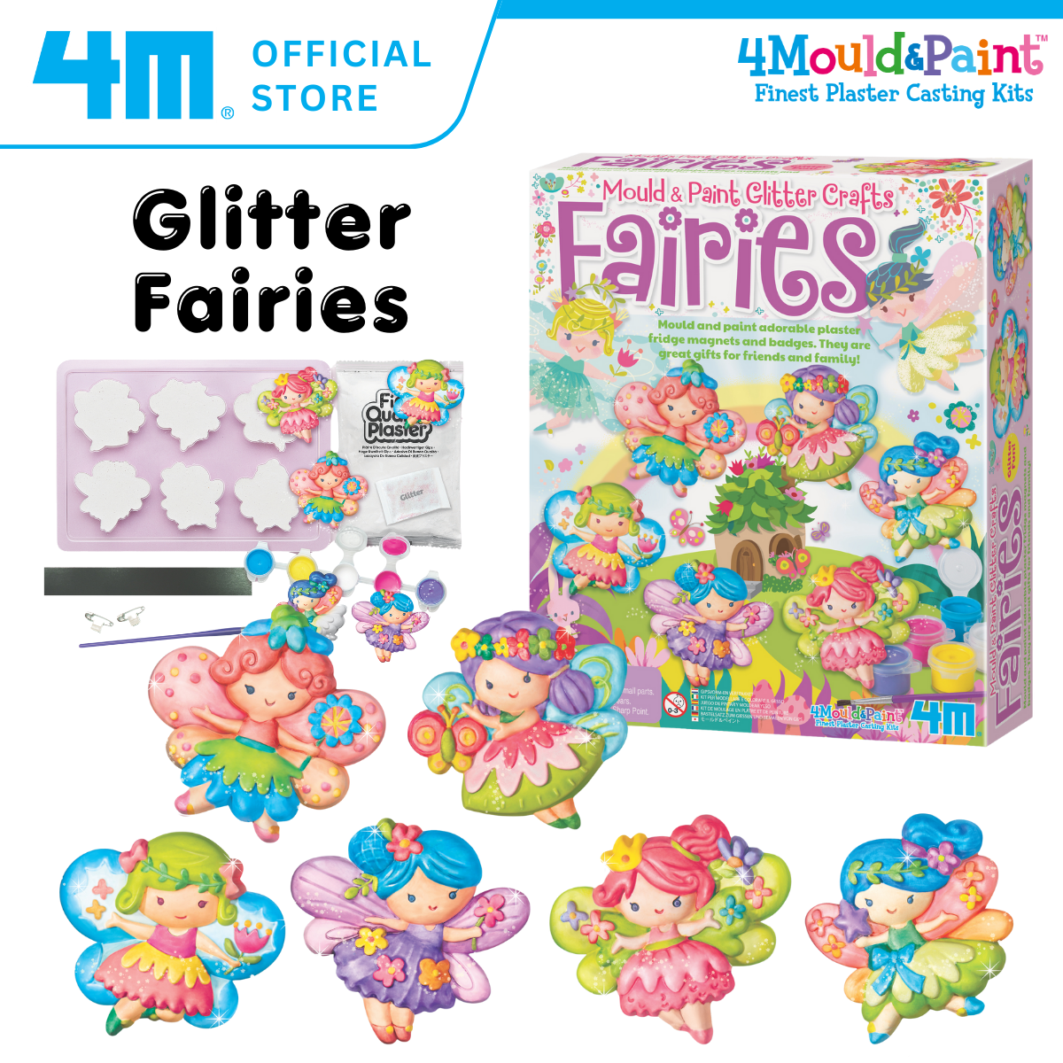 4M Mould & Paint / Glitter Fairies