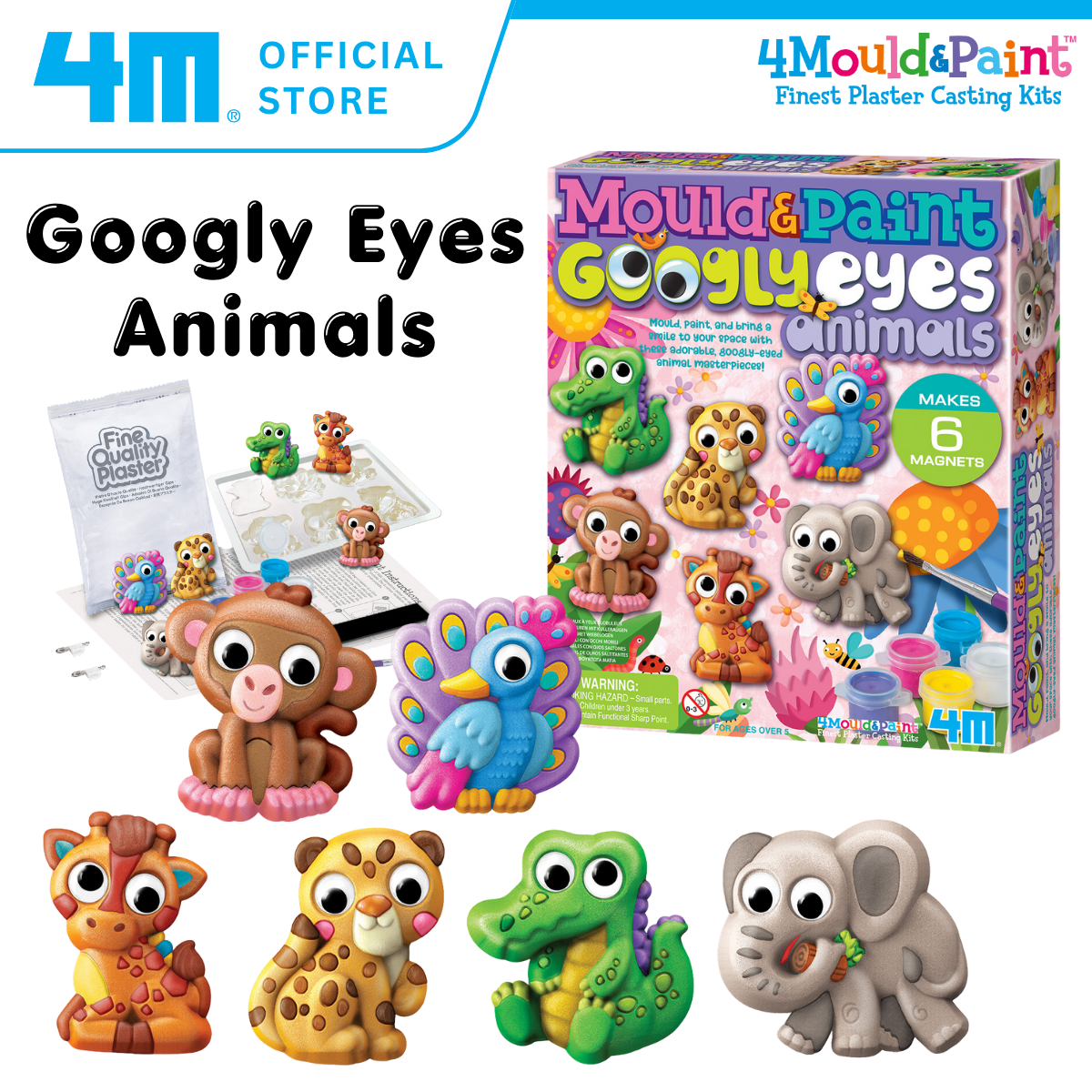 4M Mould & Paint / Googly Eyes Animals