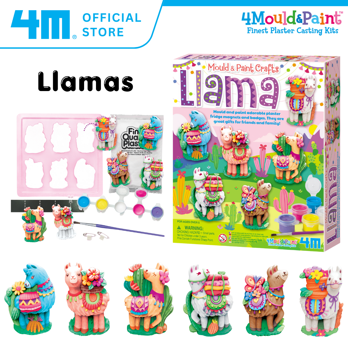 4M Mould & Paint / Llama - STEAM Education Toys