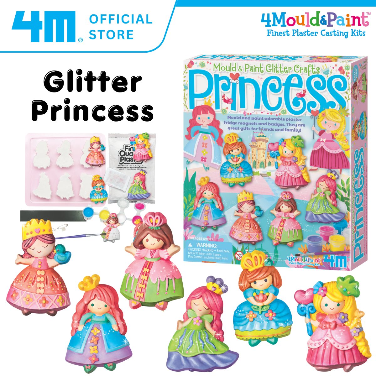 4M Mould & Paint / Glitter Princess
