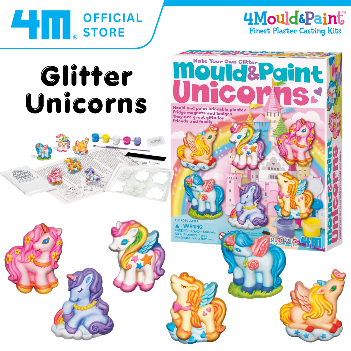 4M Mould & Paint / Glitter Unicorns
