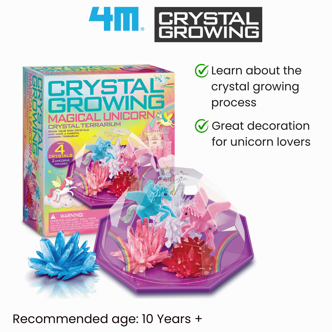 4M Crystal Growing / Magical Unicorn Crystal Terrarium
