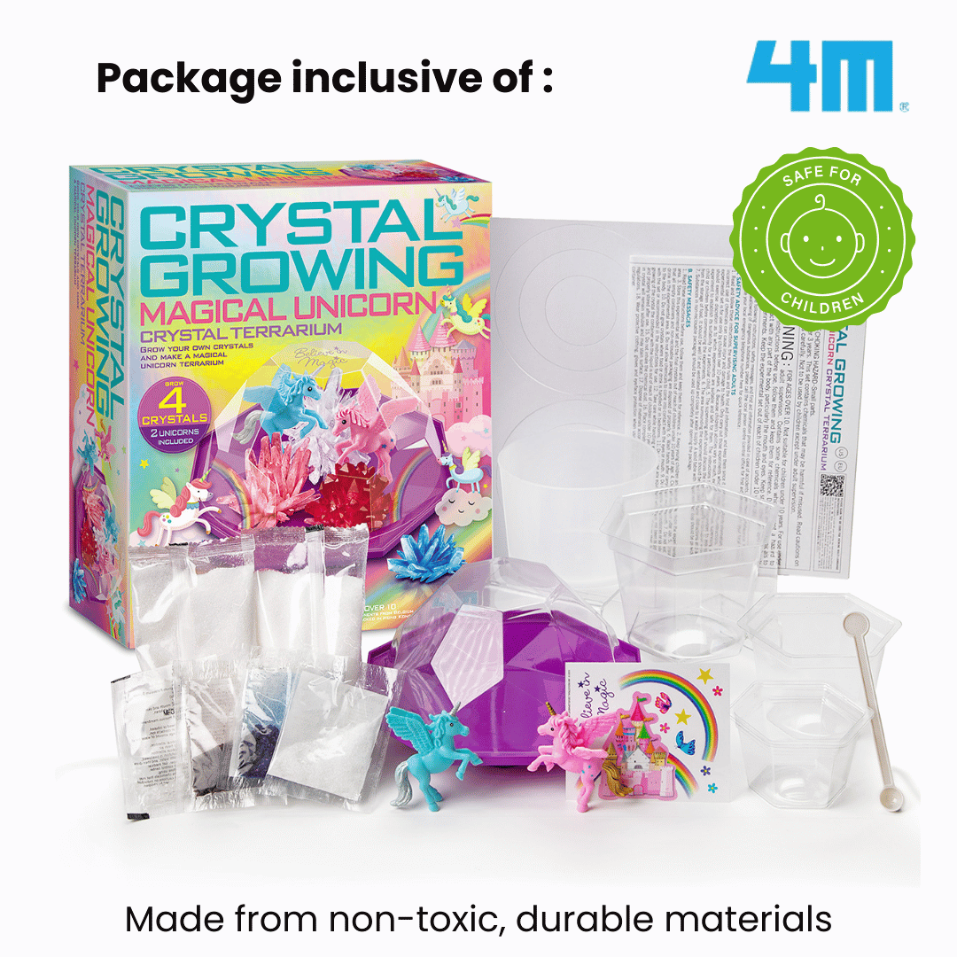 4M Crystal Growing / Magical Unicorn Crystal Terrarium