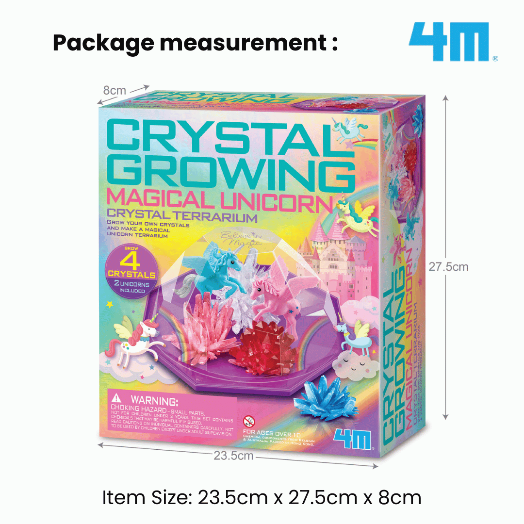 4M Crystal Growing / Magical Unicorn Crystal Terrarium