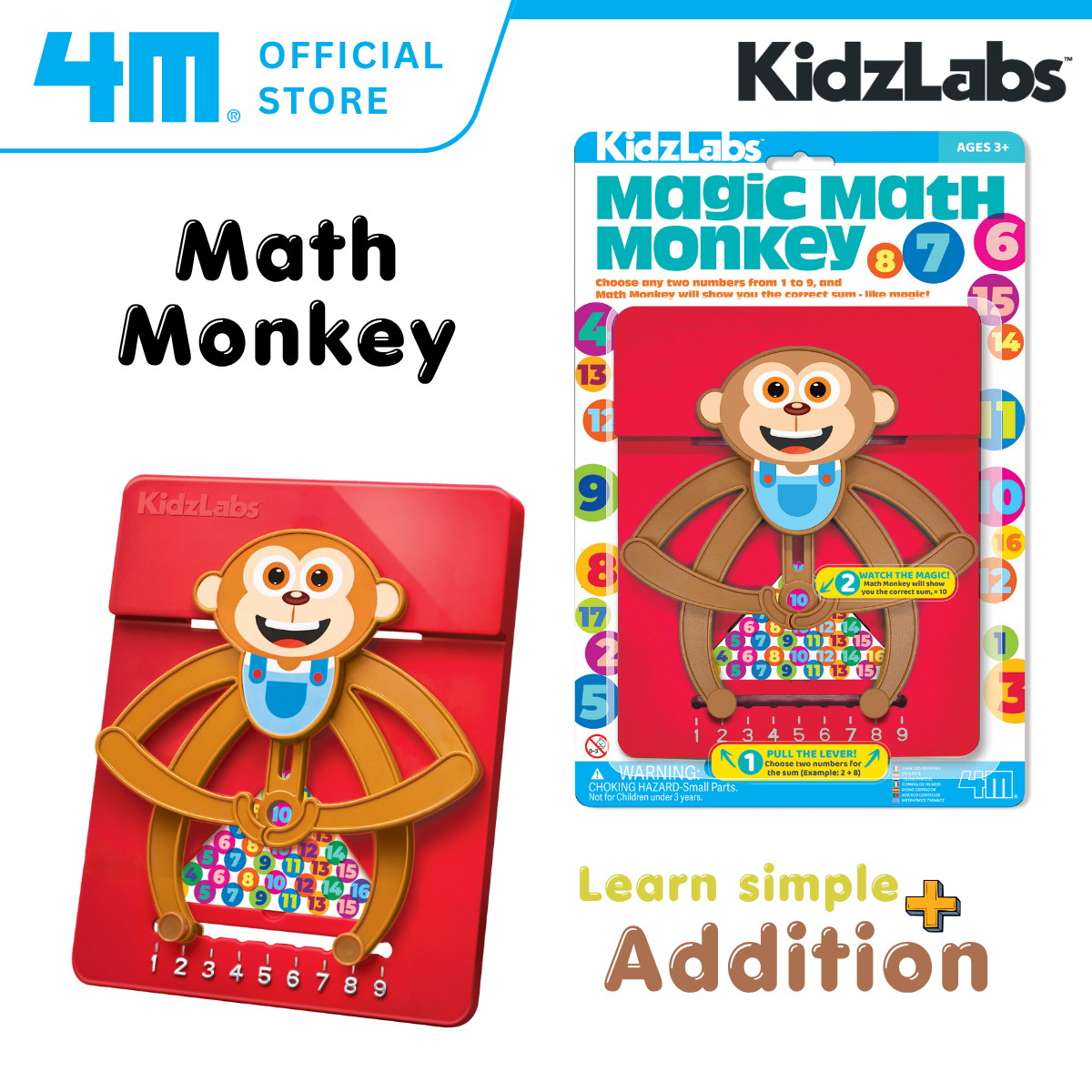 [NEW ARRIVAL] 4M KidzLabs / Magic Math Monkey - STEAM Education Toys