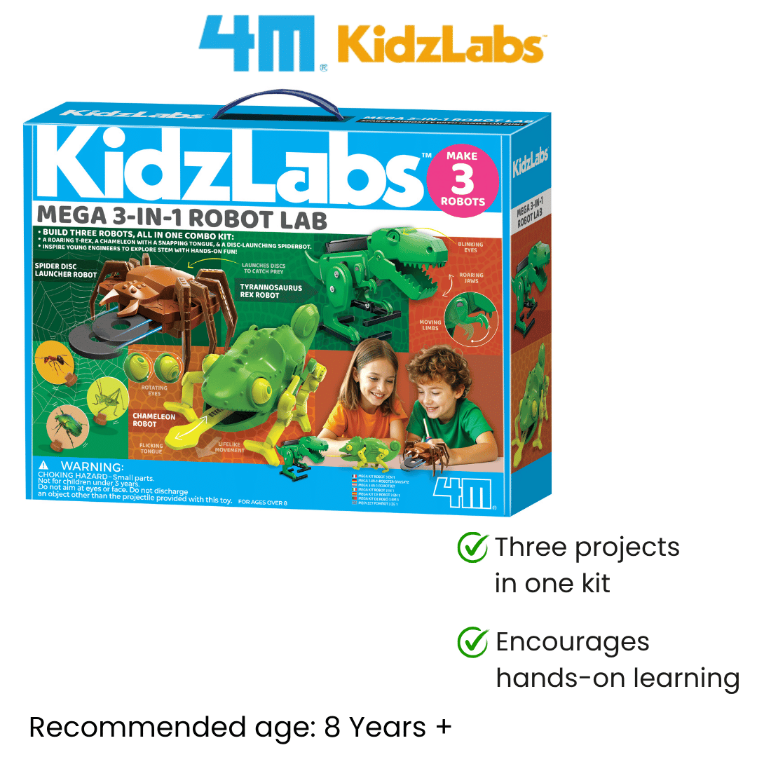 [NEW ARRIVAL] 4M KidzLabs / Mega 3-in-1 Robot Lab - STEAM Education Toys
