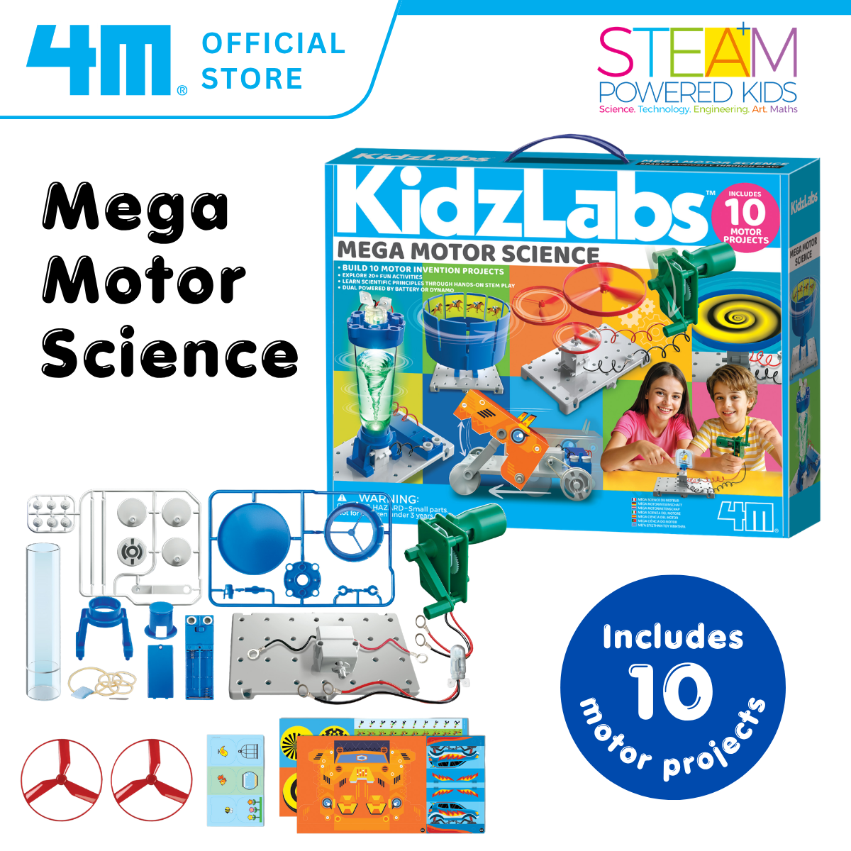 [NEW ARRIVAL] 4M KidzLabs / Mega Motor Science - STEAM Education Toys