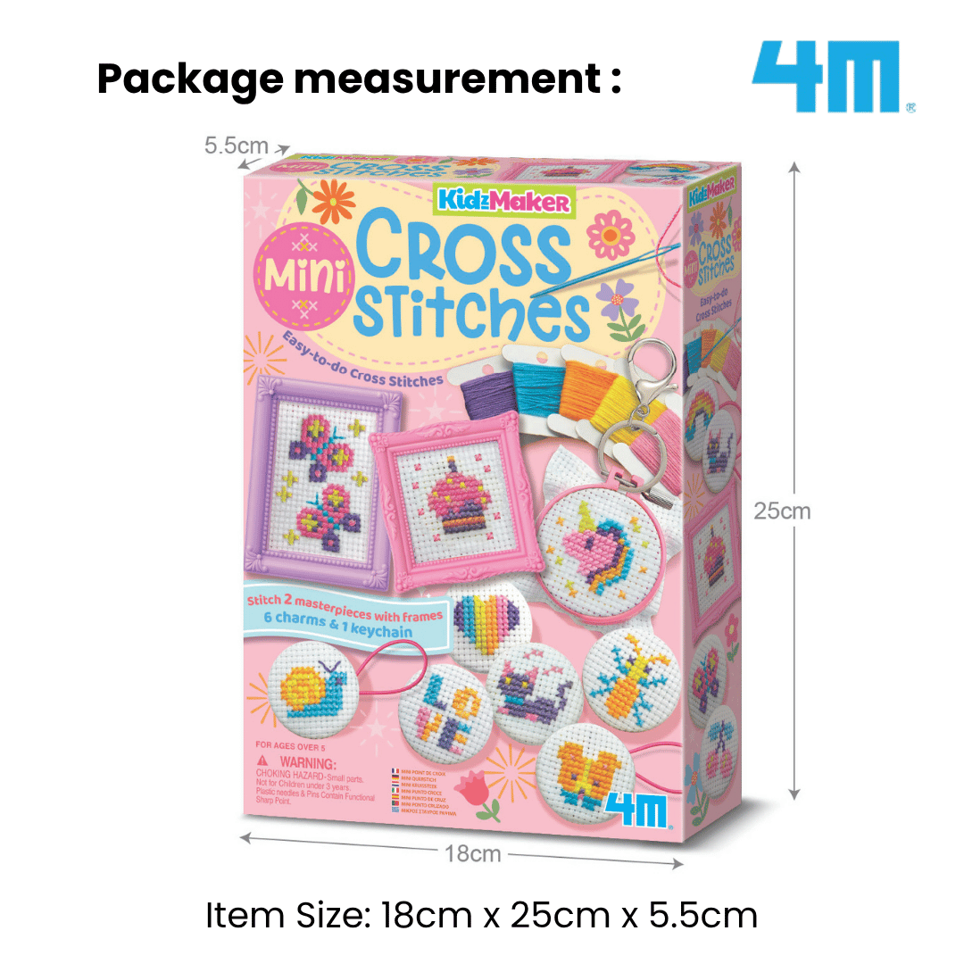 [NEW ARRIVAL] 4M KidsMaker / Mini Cross Stitches - STEAM Education Toys