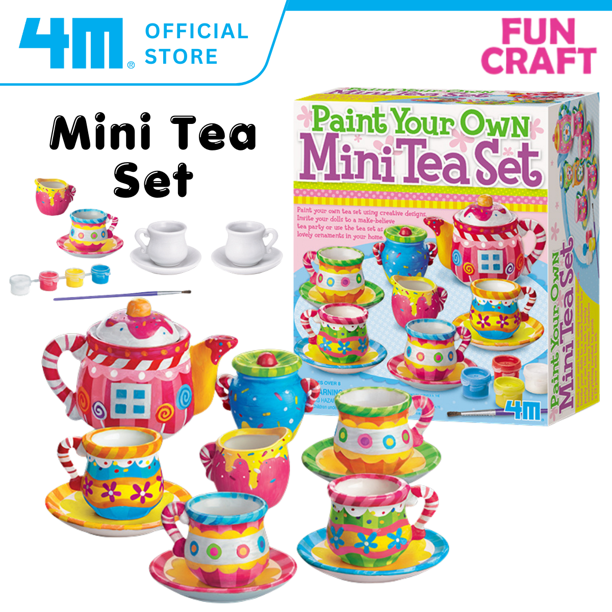 4M Fun Craft / Paint Your Own Mini Tea Set