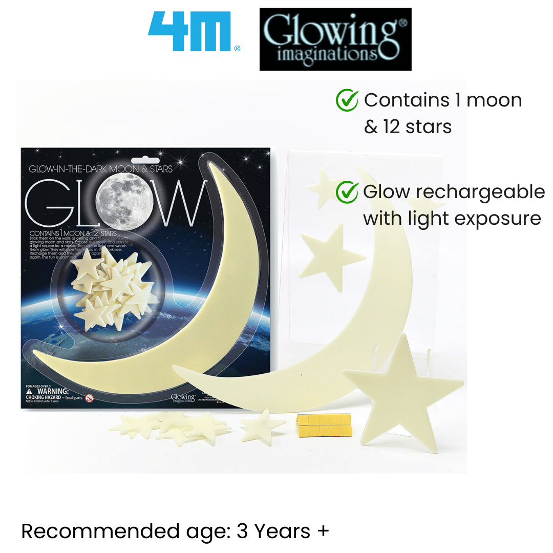 4M Glow In The Dark / Glow Moon (Large) & Stars