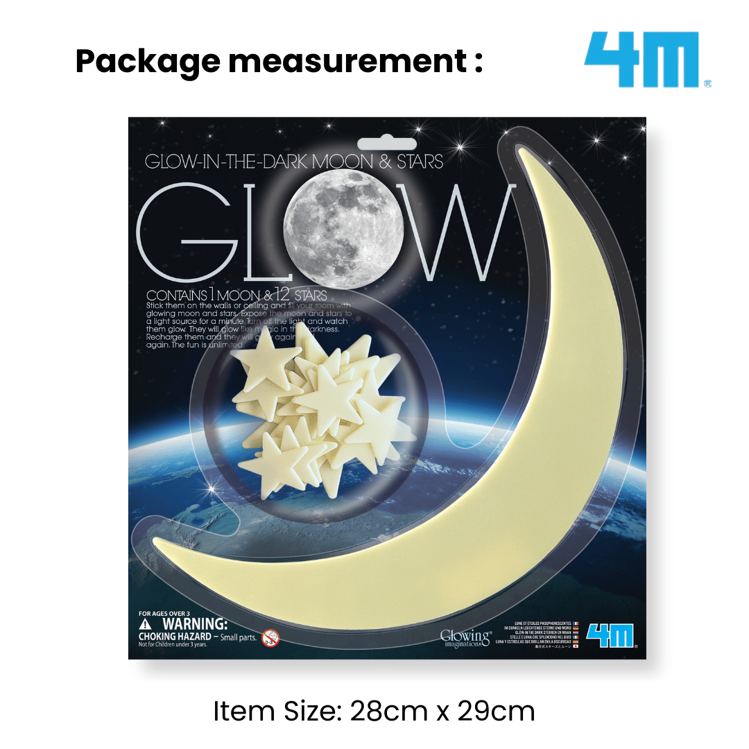 4M Glow In The Dark / Glow Moon (Large) & Stars