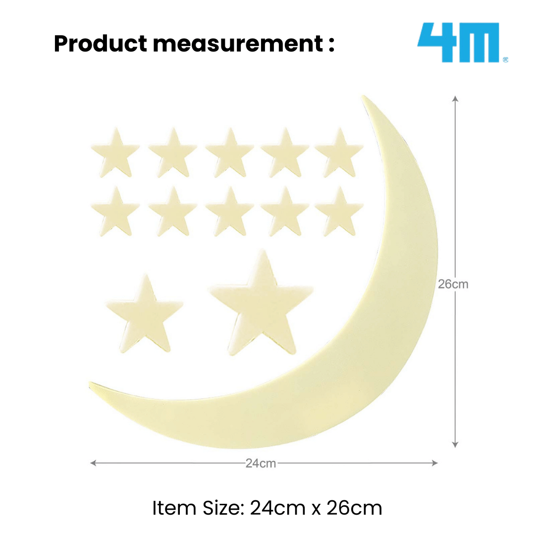 4M Glow In The Dark / Glow Moon (Large) & Stars