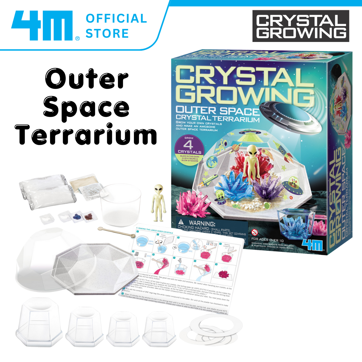 4M Crystal Growing / Outer Space Crystal Terrarium
