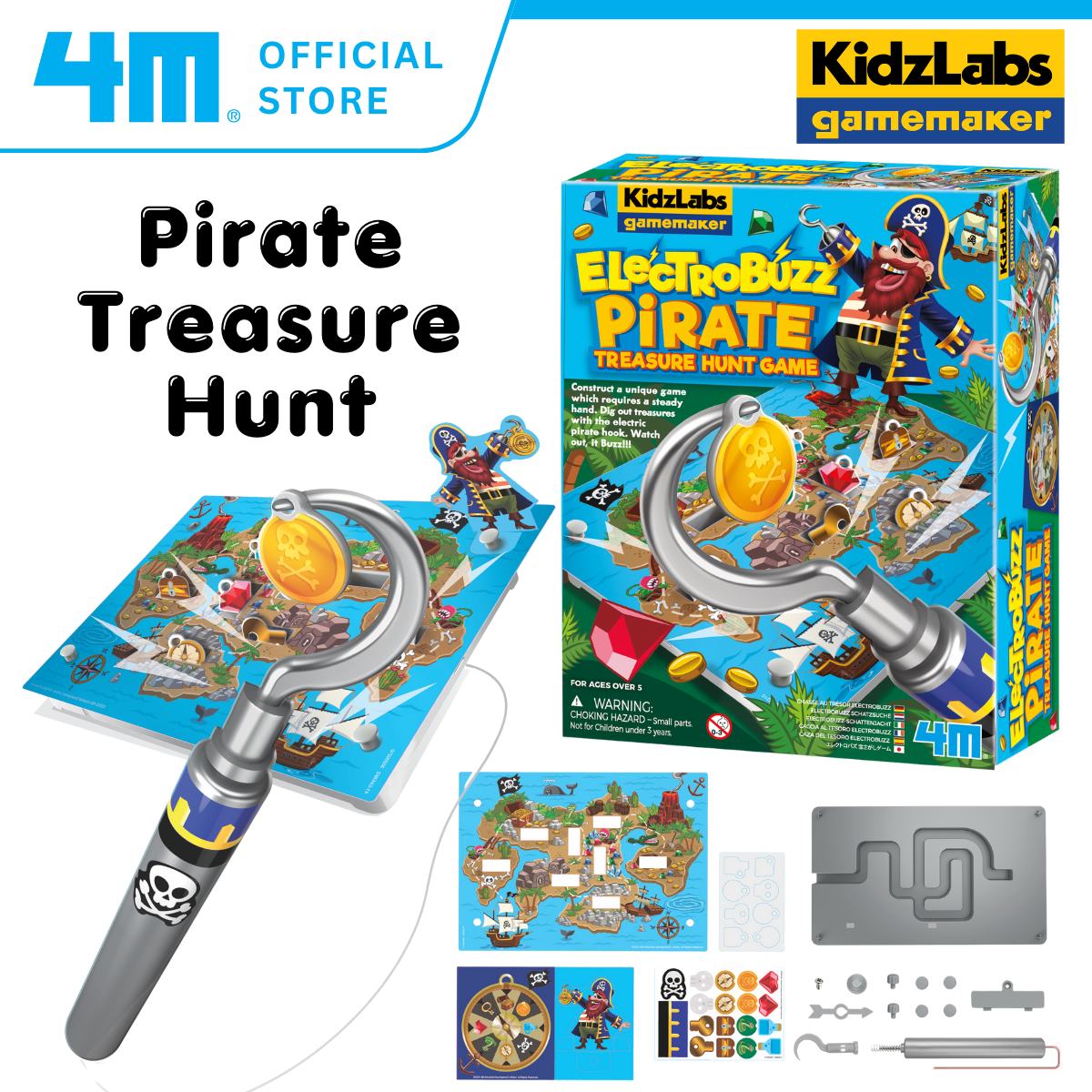 4M KidzLabs Gamemaker / Electrobuzz Pirate Treasure Hunt Game
