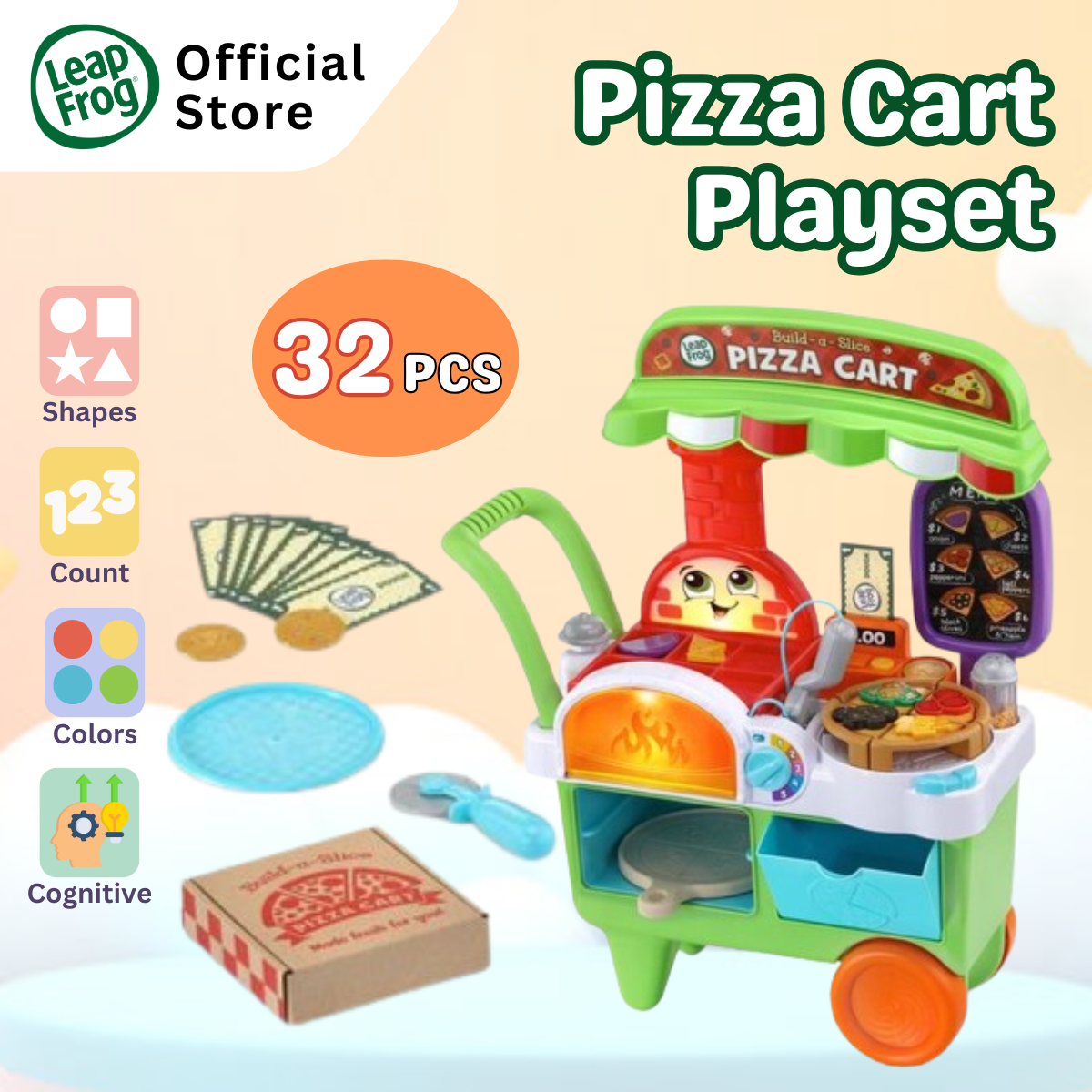 LeapFrog Build-a-Slice Pizza Cart