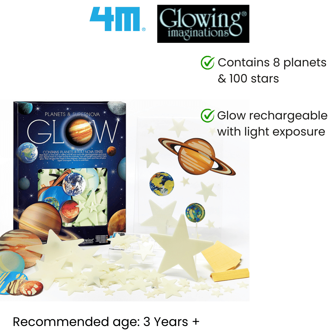 4M Glow In The Dark / Glow Planets & Nova Stars (100pcs)