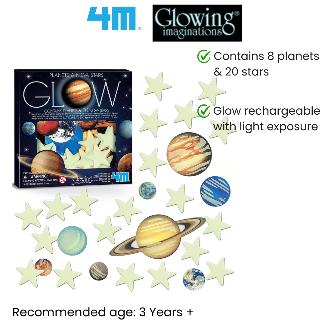 4M Glow In The Dark / Glow Planets & Nova Stars (20pcs)