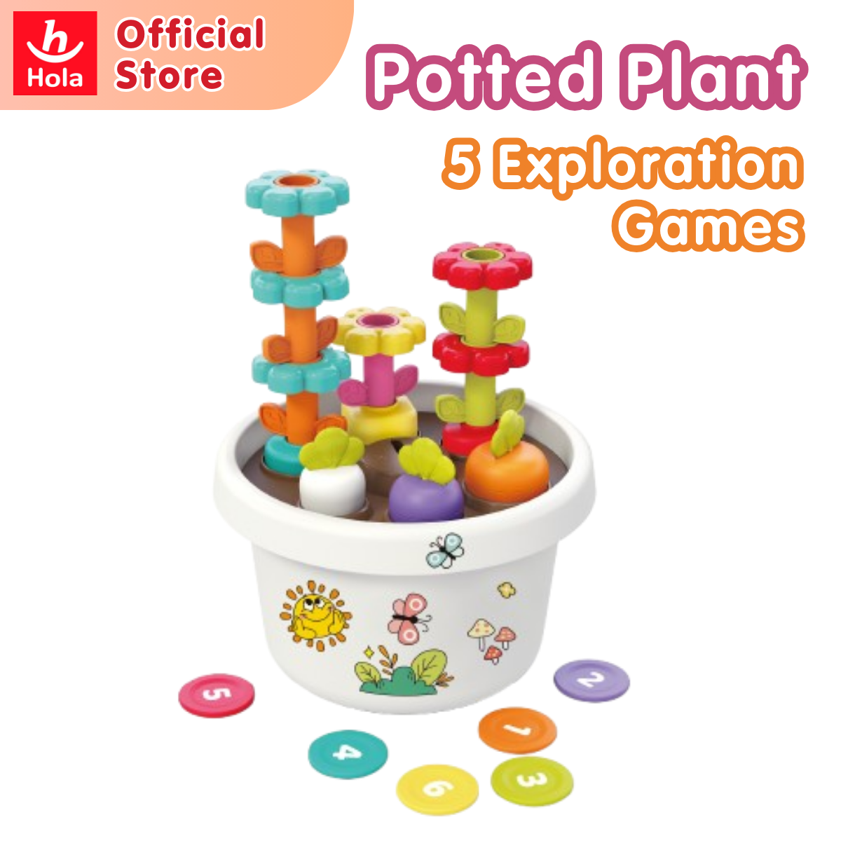Hola Explore Potted Plant (Montessori Learning Toy)