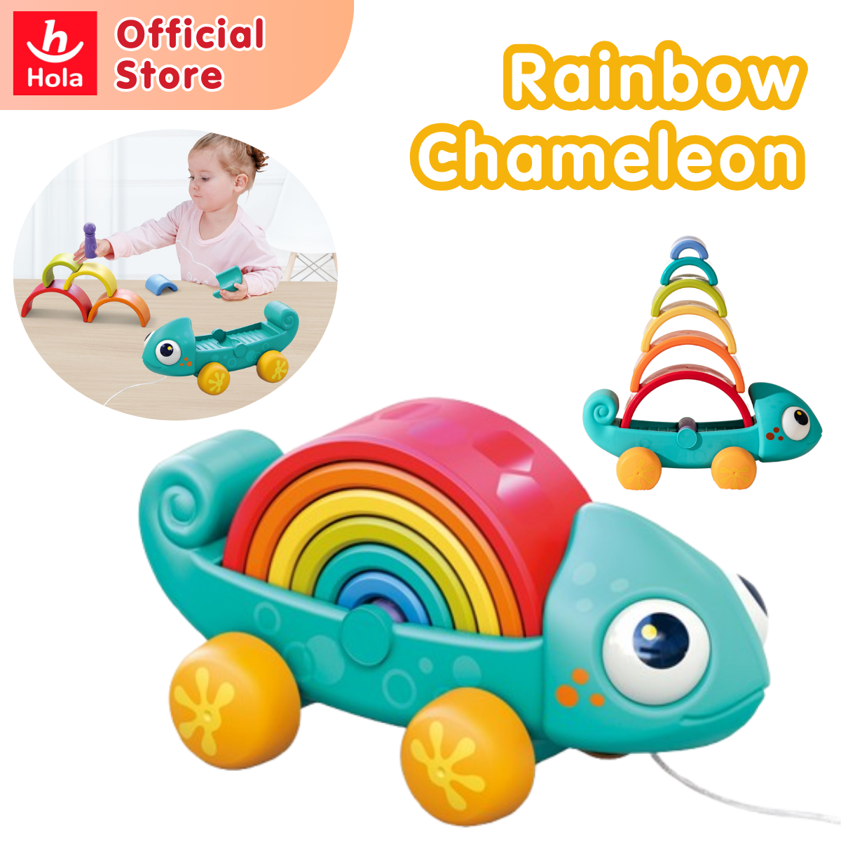 Hola Rainbow Chameleon (Montessori Learning Toy)
