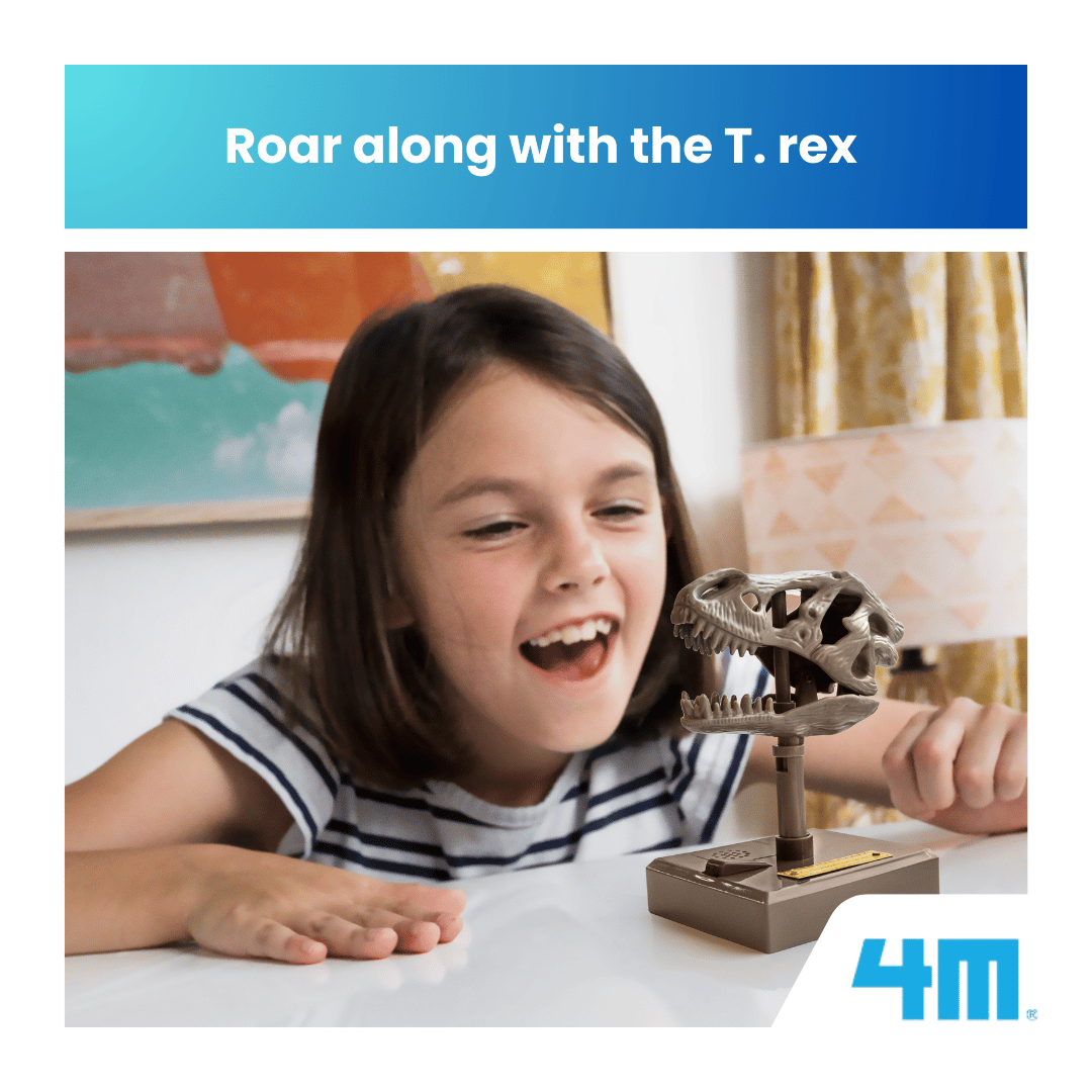 4M Steam Education Toys - KidzLabs / Roaring T-Rex Skull