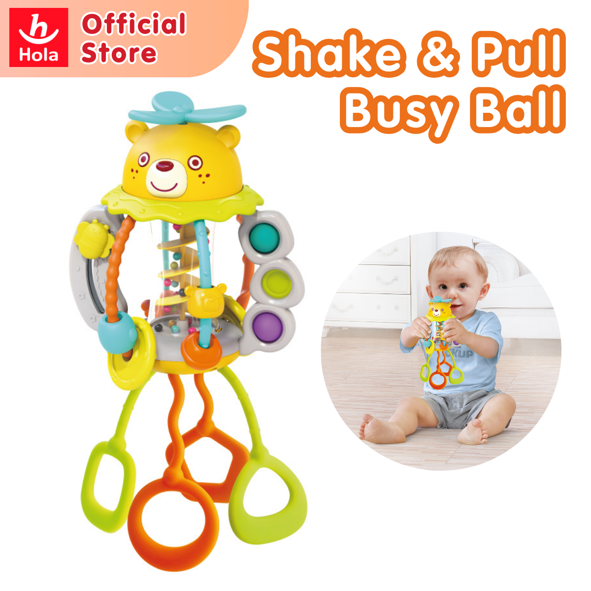 Hola Shake & Pull Busy Ball