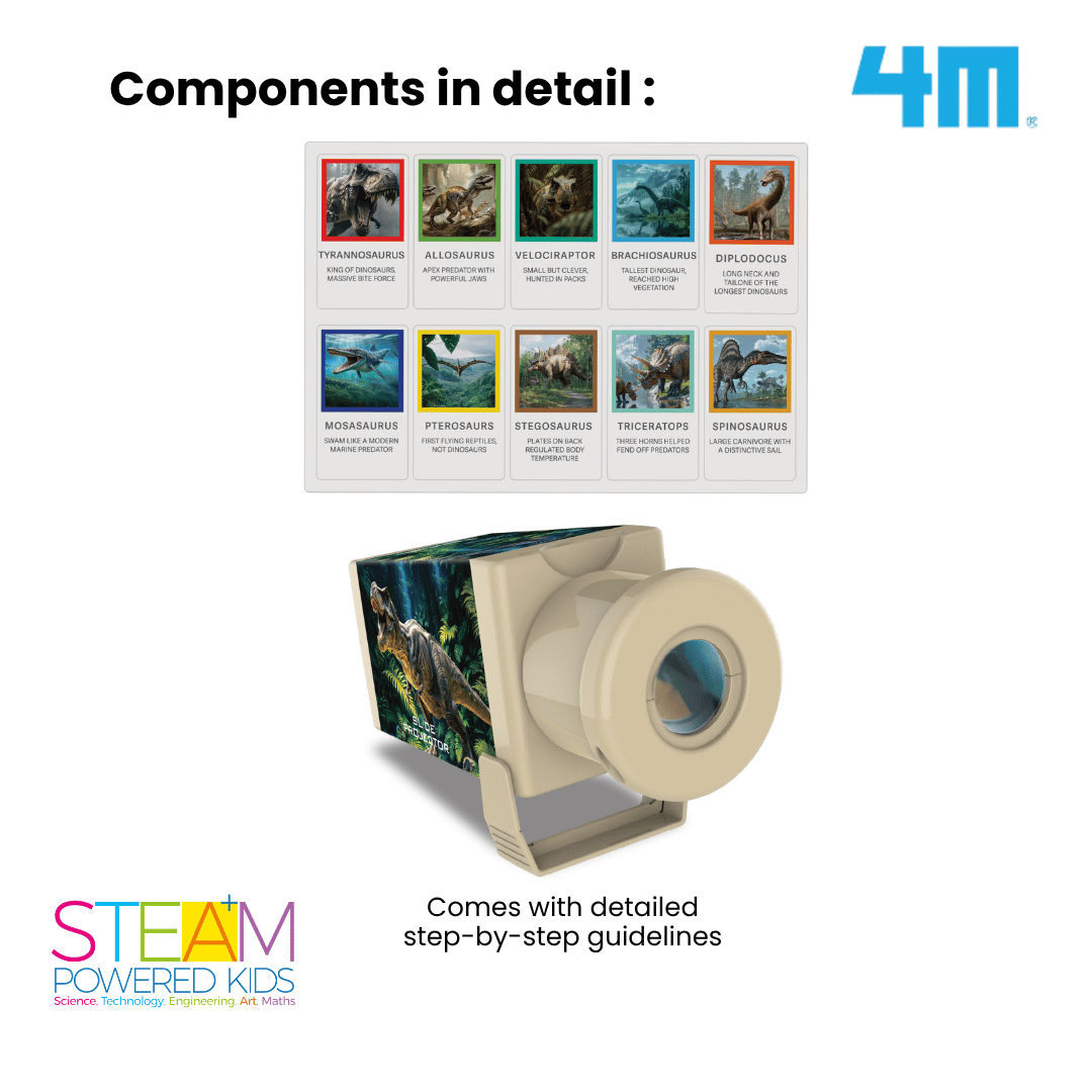 [NEW ARRIVAL] 4M KidzLabs / Slide Projector / Ancient Dinosaurs - STEAM Education Toys
