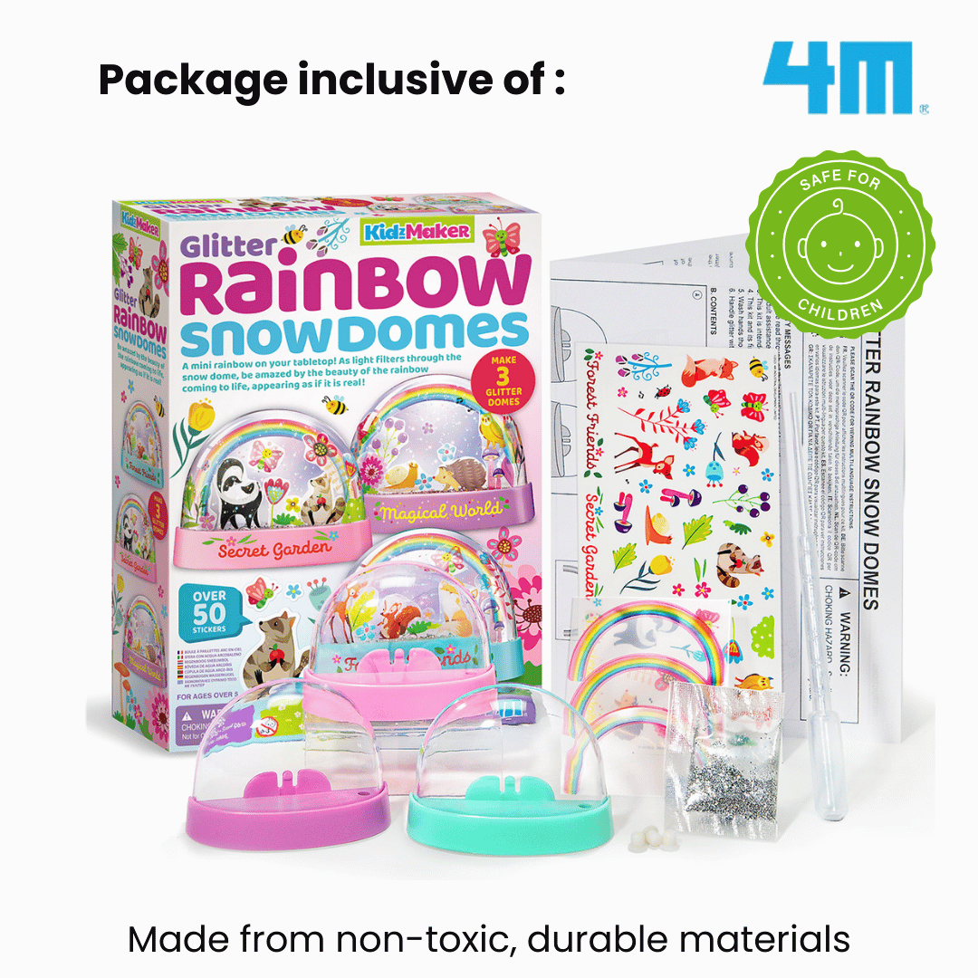 4M KidzMaker - Glitter Rainbow Snowdomes