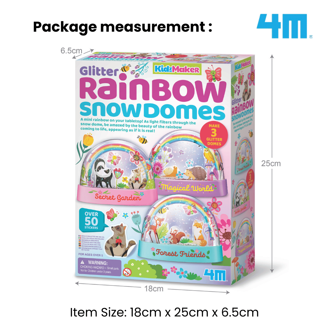 4M KidzMaker - Glitter Rainbow Snowdomes