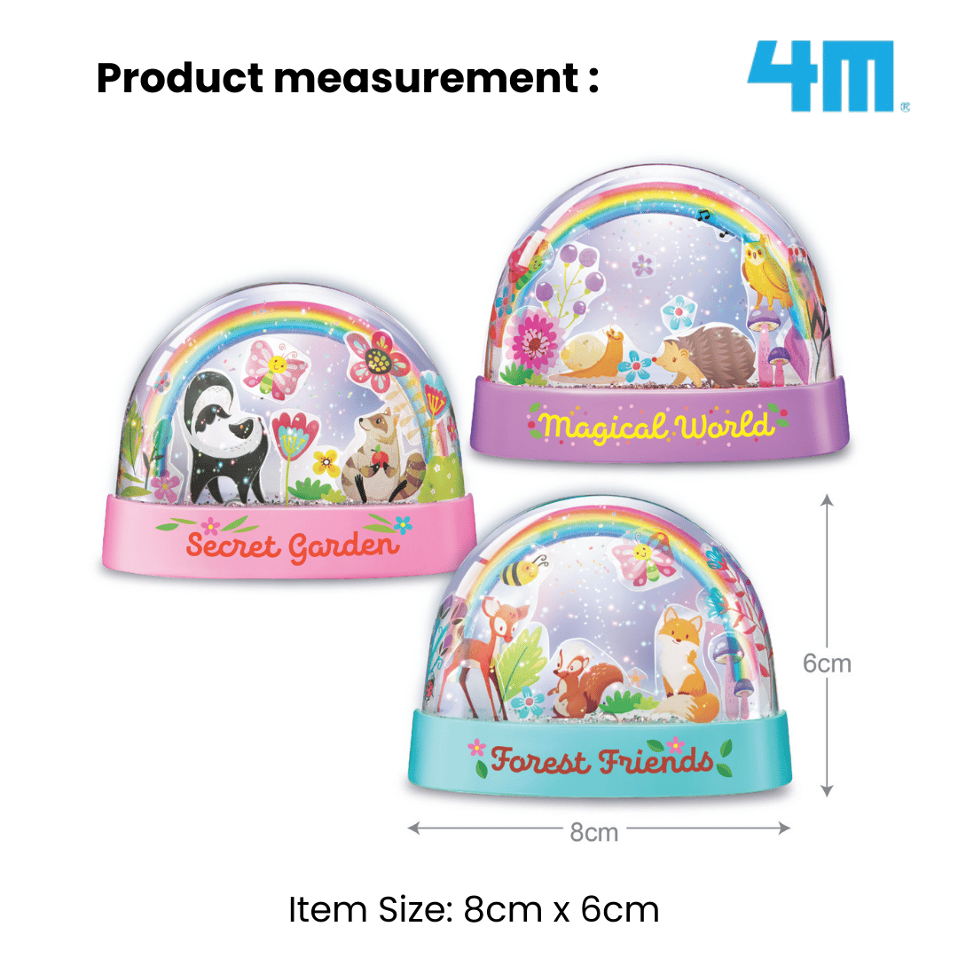 4M KidzMaker - Glitter Rainbow Snowdomes