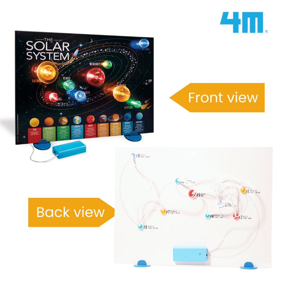 4M Steam Education Toys - KidzLabs / 3D Solar System Light-up Poster