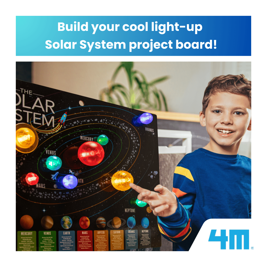 4M Steam Education Toys - KidzLabs / 3D Solar System Light-up Poster