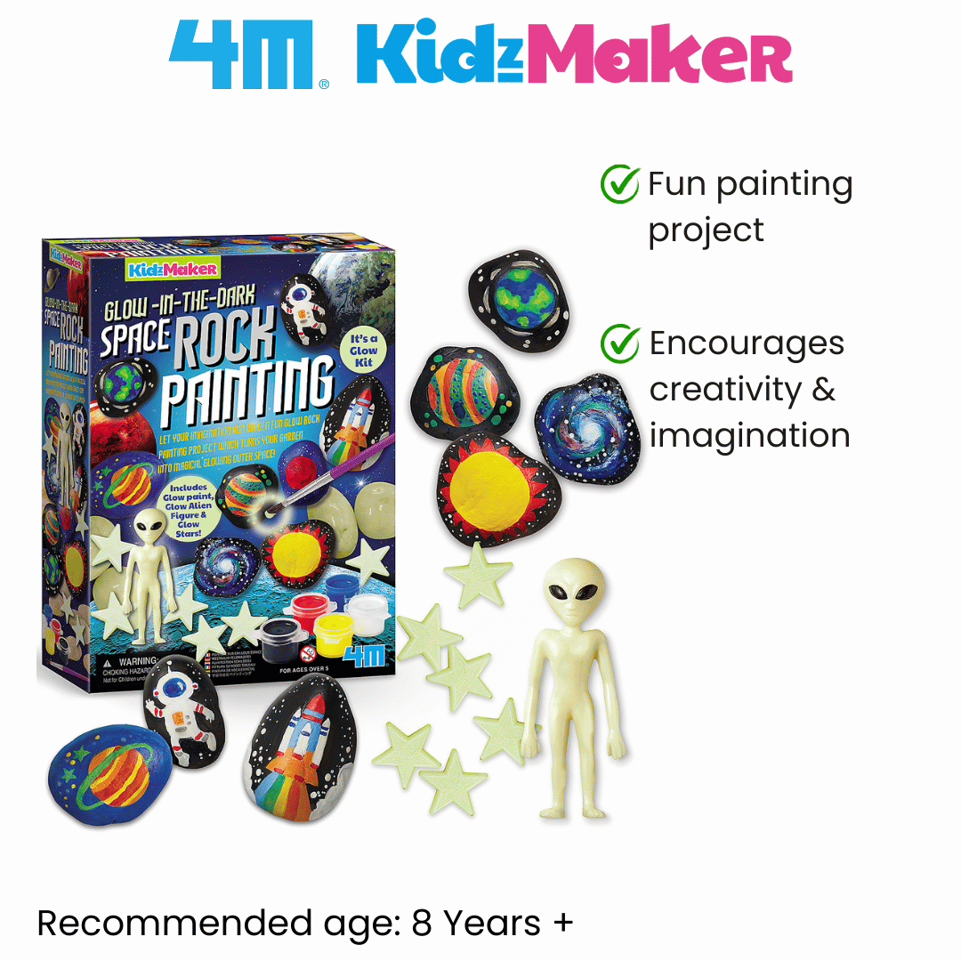 4M Steam Education Toys - KidzMaker / Glow-in-the-Dark Space Rock Painting