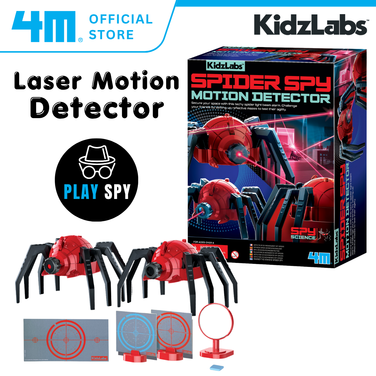 [NEW ARRIVAL] 4M KidzLabs / Spider Spy Motion Detector - STEAM Education Toys
