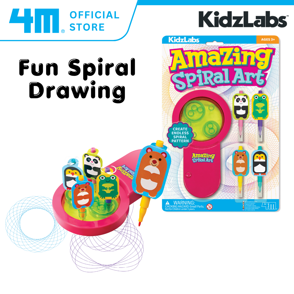 [NEW ARRIVAL] 4M KidzLabs / Amazing Spiral Art - STEAM Education Toys