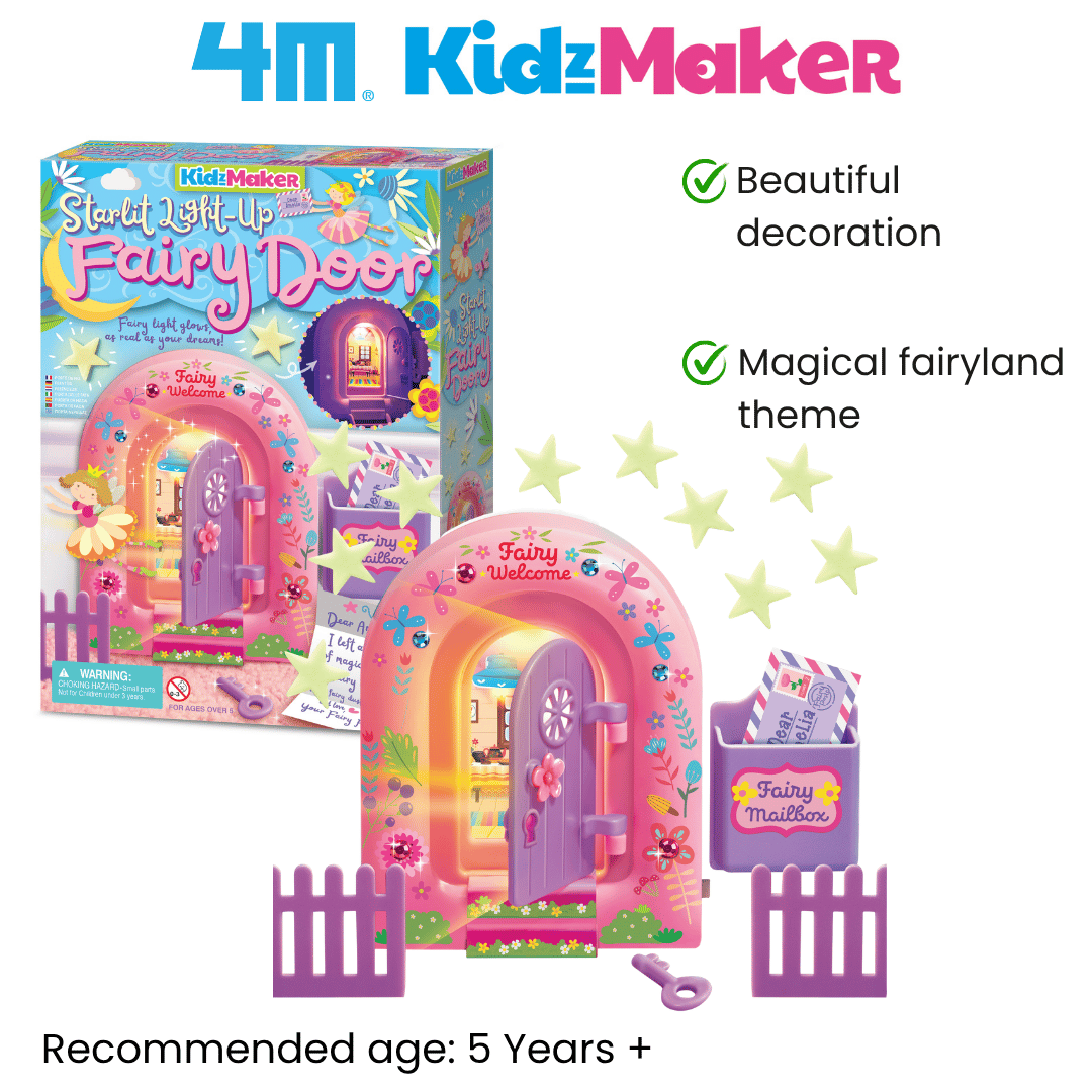 [NEW ARRIVAL] 4M KidzMaker / Starlit Light-Up Fairy Door - STEAM Education Toys